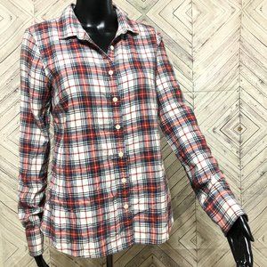 j.crew perfect 10 plaid button down shirt